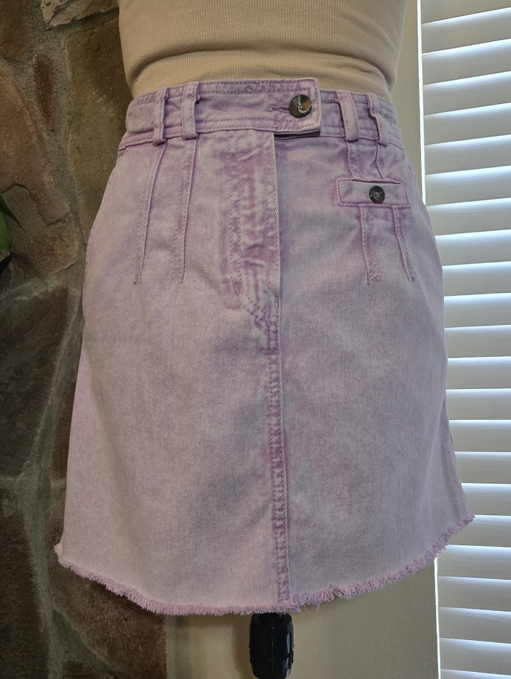 BDG Pastel Twee A-Line Denim Skirt - Urban Outfitters
